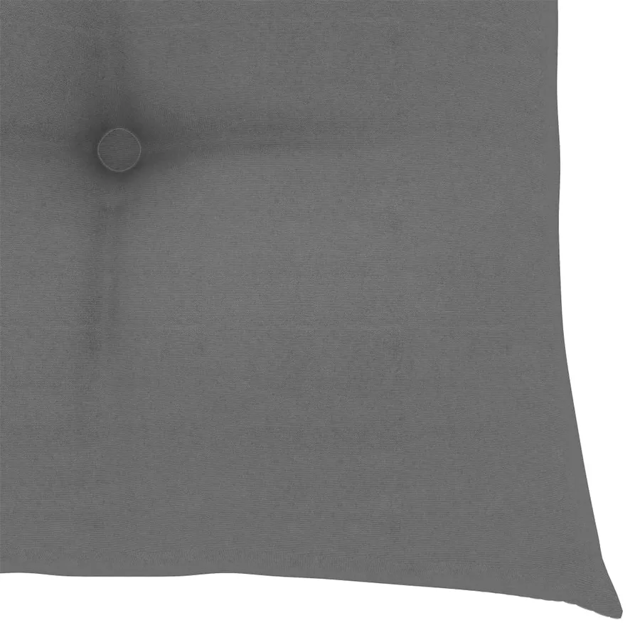 Chaise à bascule avec coussin gris Bois de teck solide - 6