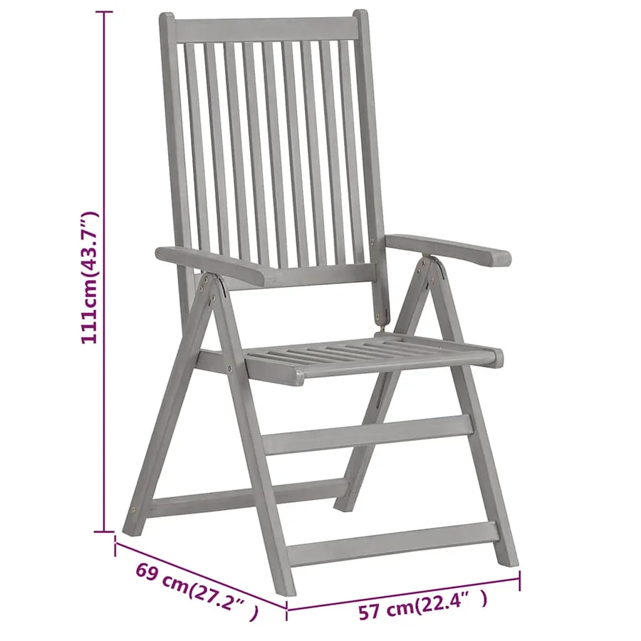 Ensemble à manger de jardin 7 pcs Bois d'acacia solide - 10