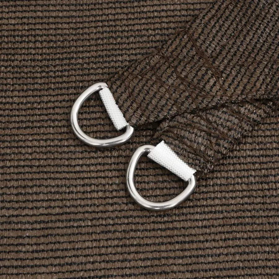 Voile d'ombrage 160 g/m² Marron 5x5x6 m PEHD - 6