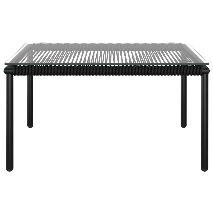Salon de jardin 6 pcs avec coussins Noir PVC - 5