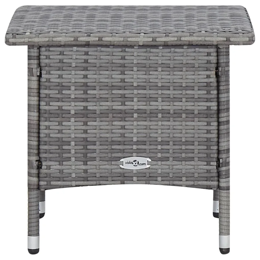 Salon de jardin 2 pcs avec coussins Résine tressée Gris - 10