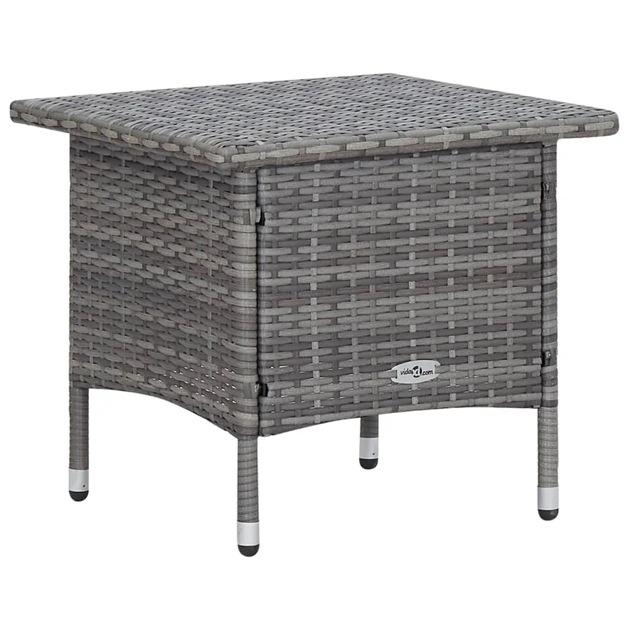 Salon de jardin 2 pcs avec coussins Résine tressée Gris - 9