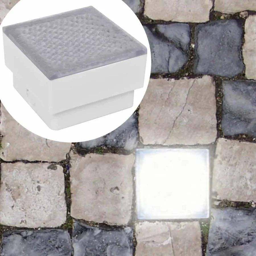 Lampes enterrées à LED 2 pcs 100x100x68 mm