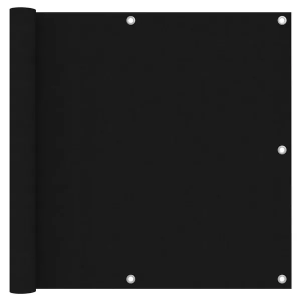 Écran de balcon Noir 90x500 cm Tissu Oxford