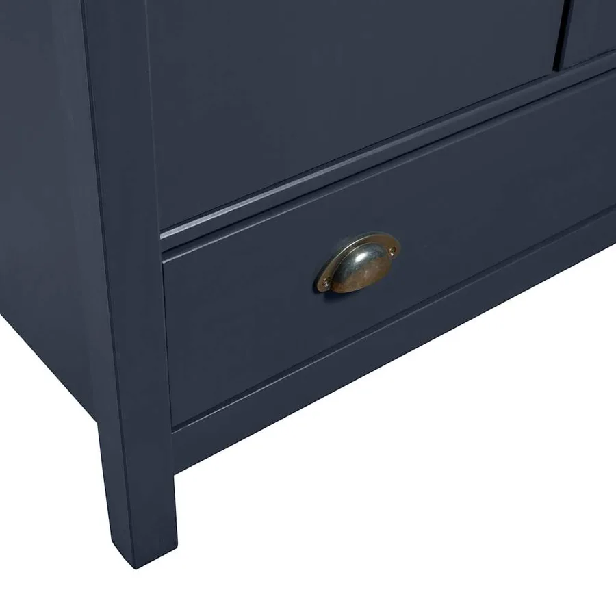 Garde-robe à 3 portes Hill Gris 127x50x170 cm Pin solide - 5