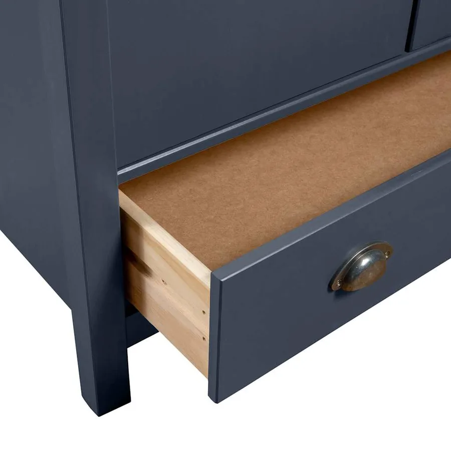 Garde-robe à 3 portes Hill Gris 127x50x170 cm Pin solide - 6