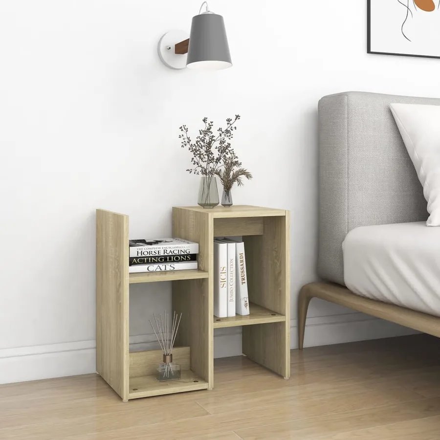 Tables de chevet 2pcs chêne sonoma 50x30x51,5cm bois ingénierie - 3