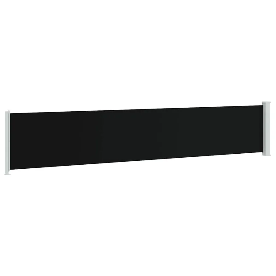 Auvent latéral rétractable de patio 117x600 cm Noir - 6