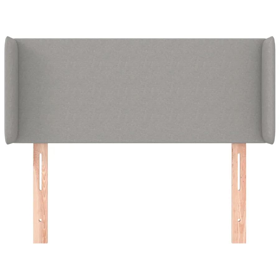 Tête de lit avec oreilles Gris clair 103x16x78/88 cm Tissu - 3