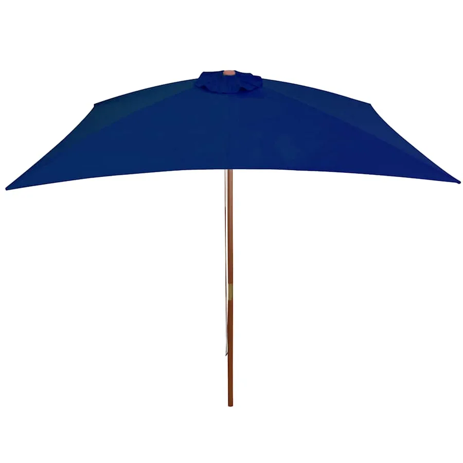 Parasol de jardin avec mât en bois bleu 200x300 cm - 3