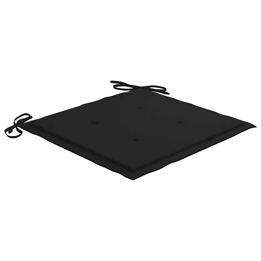 Chaises pliables de jardin avec coussins lot de 4 Teck solide - 8