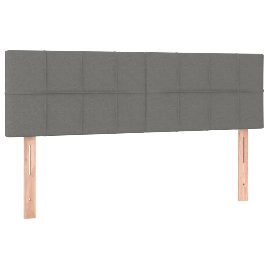 Sommier à lattes de lit et matelas et LED Gris foncé 140x200 cm - 7
