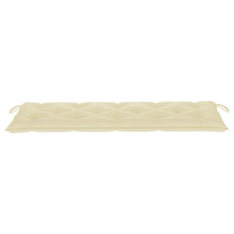 Banc de jardin empilable et coussin 159 cm Bois de teck massif - 3