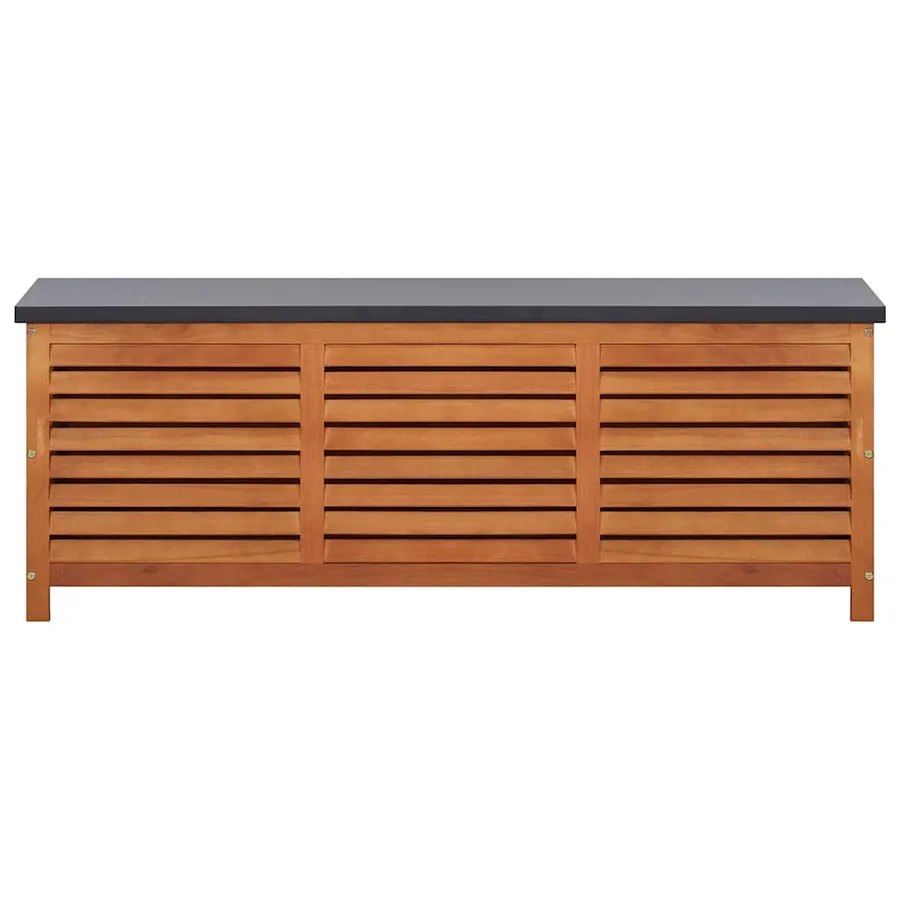 Boîte de rangement de jardin 150x50x55 cm Eucalyptus solide - 3