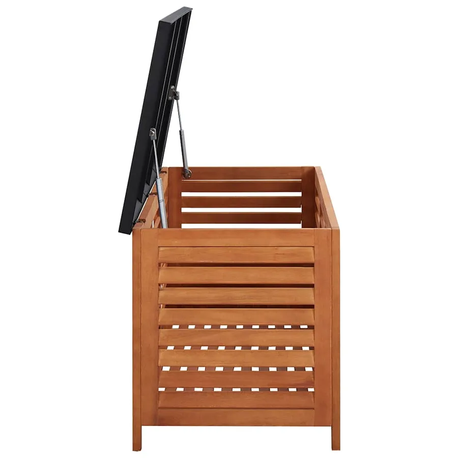 Boîte de rangement de jardin 150x50x55 cm Eucalyptus solide - 7