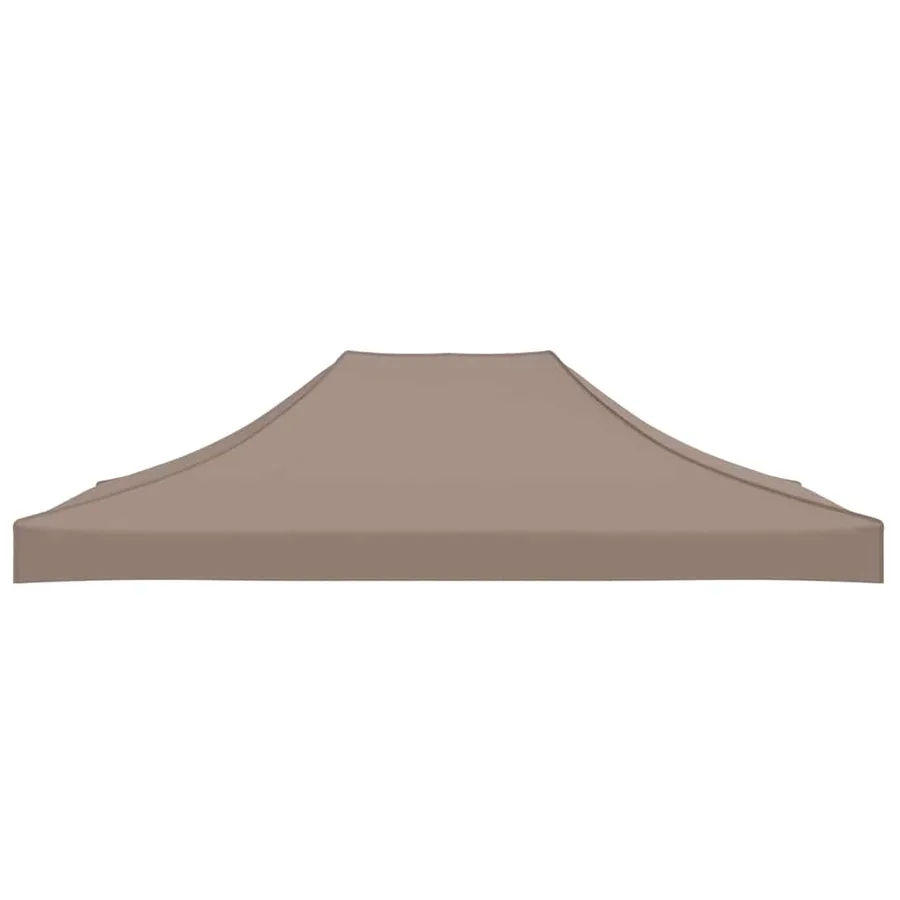 Toit de tente de réception 4x3 m Taupe 270 g/m² - 4