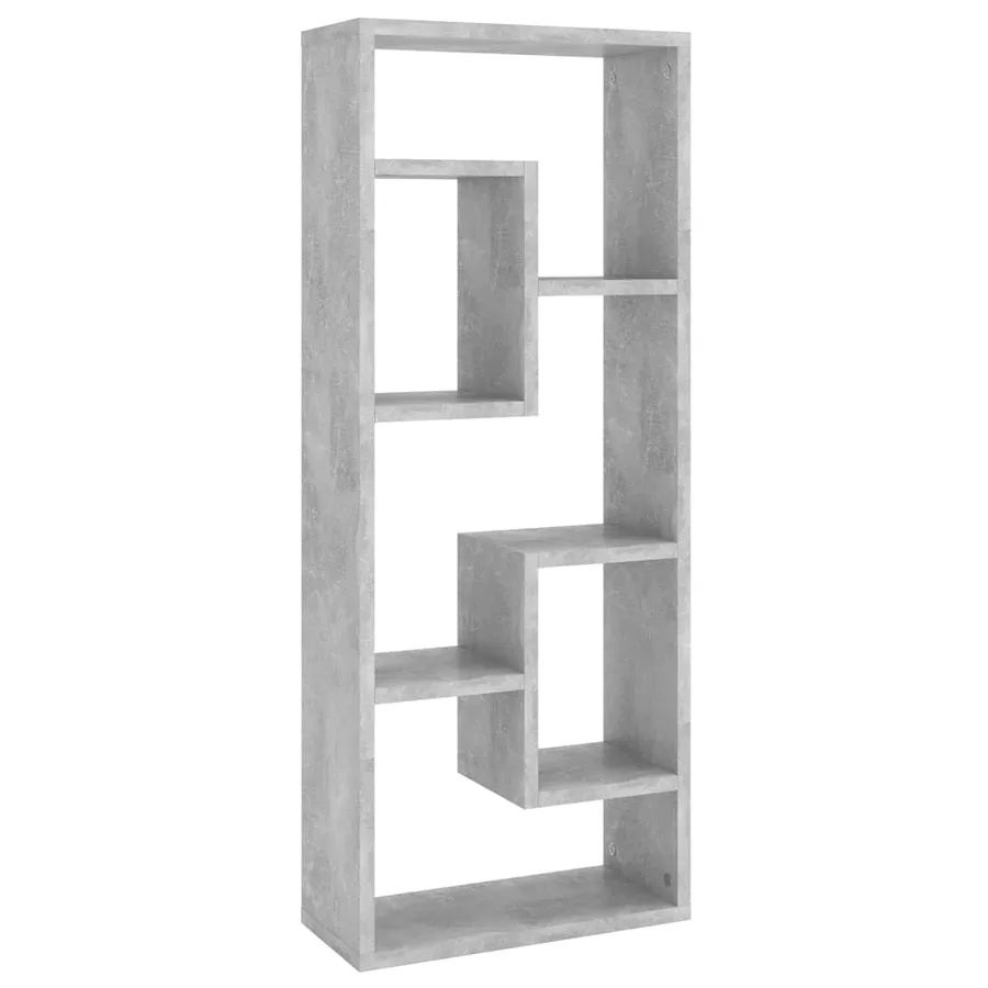 Étagère murale Gris béton 36x16x90 cm Bois d'ingénierie - 2