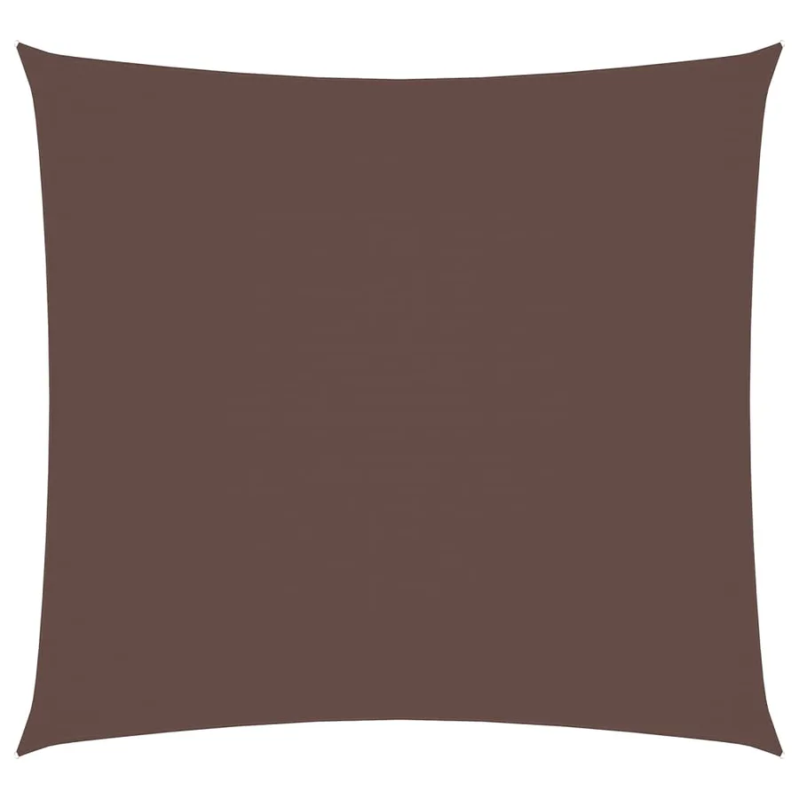 Voile de parasol tissu oxford carré 5x5 m marron - 2