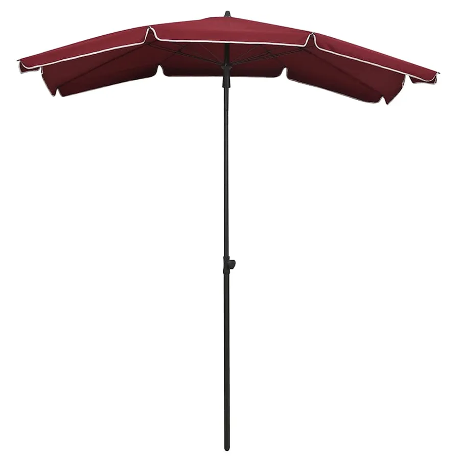 Parasol de jardin avec mât 200x130 cm rouge bordeaux - 2