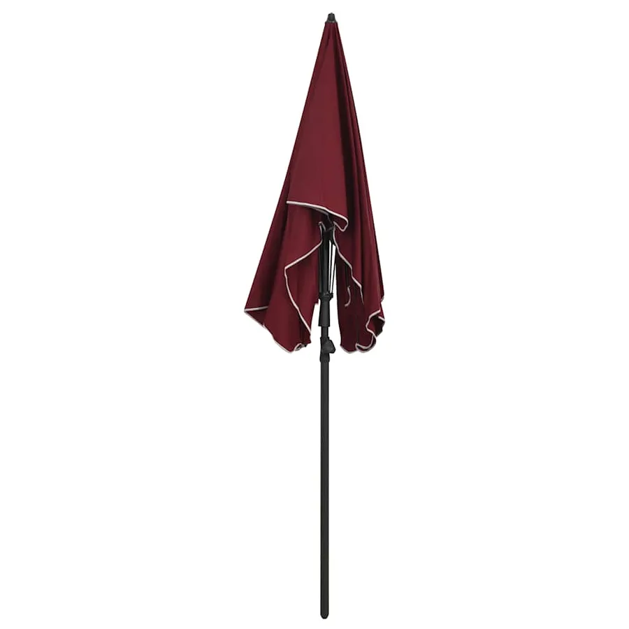 Parasol de jardin avec mât 200x130 cm rouge bordeaux - 3