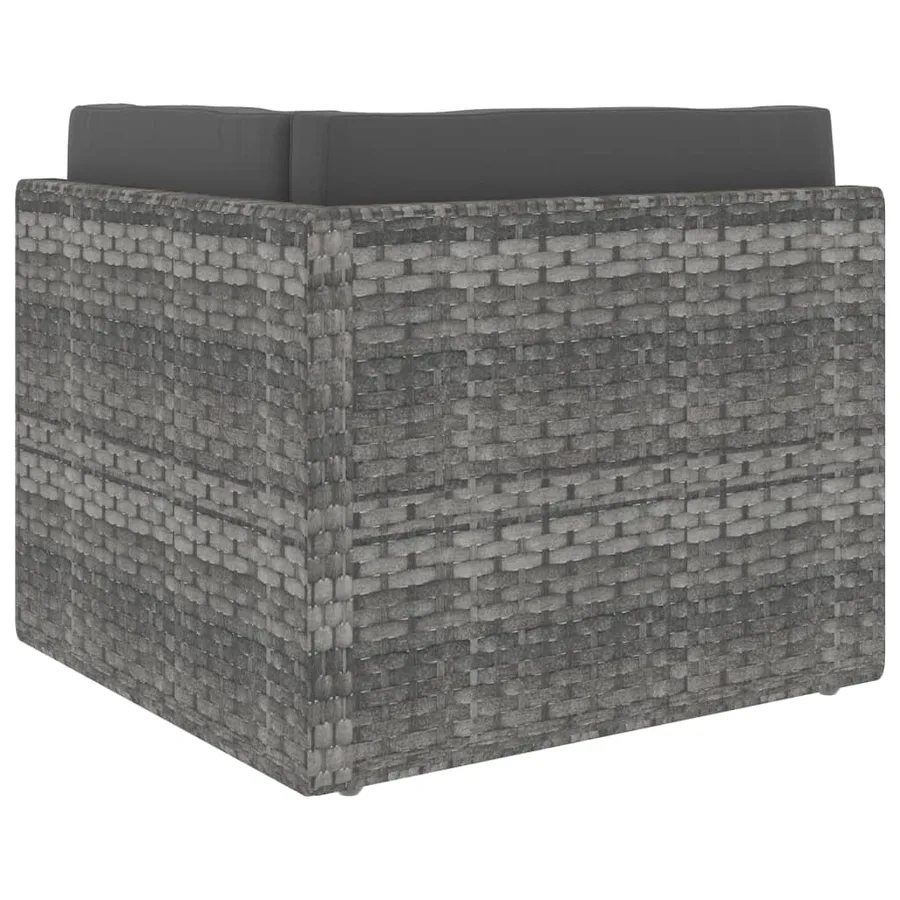 Salon de jardin 7 pcs Résine tressée Gris - 14
