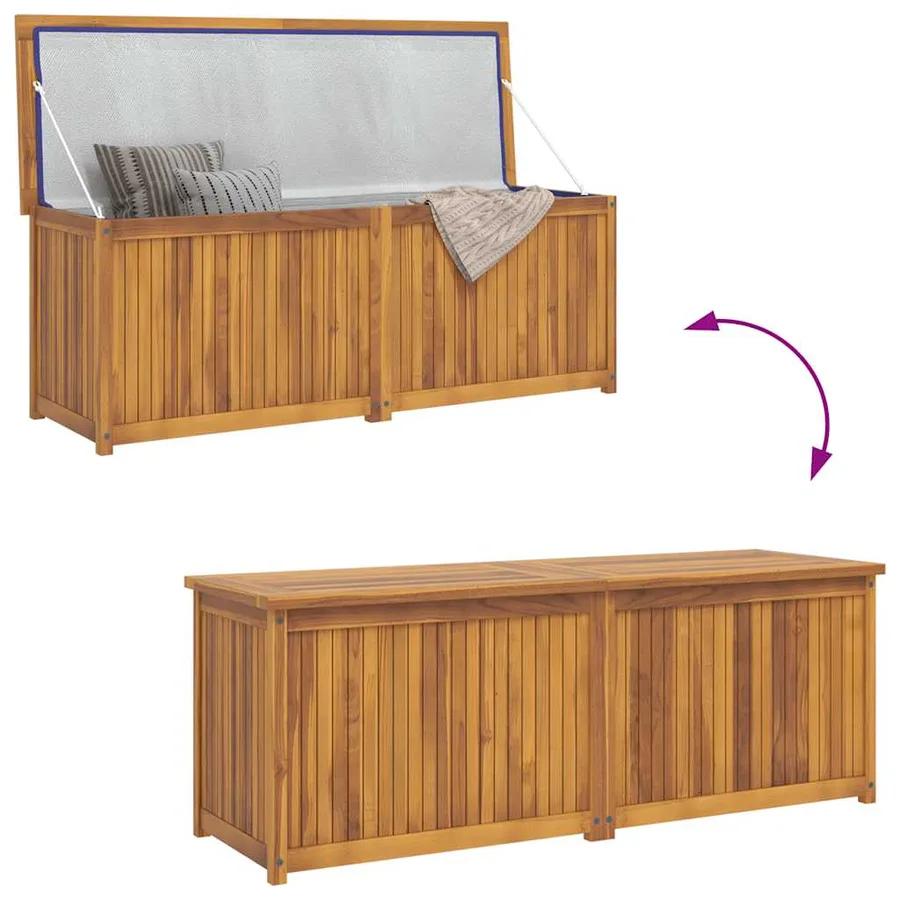 Boîte de jardin 150x50x55 cm Bois massif de teck - 8