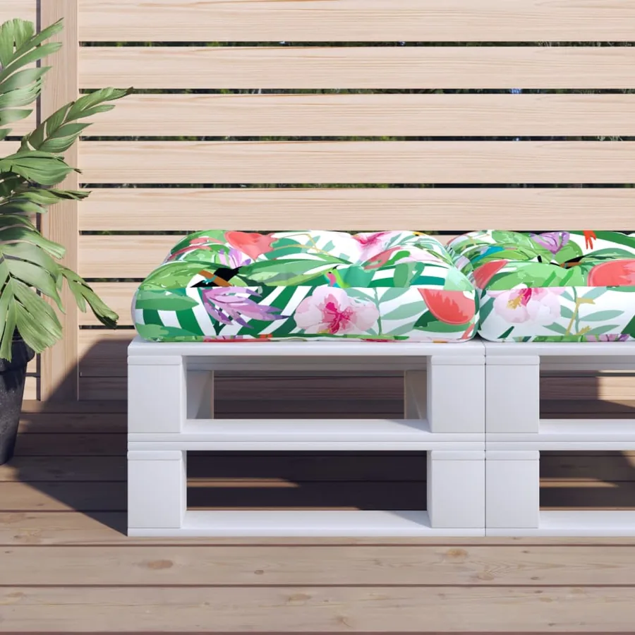 Coussin de palette multicolore 60x60x12 cm tissu