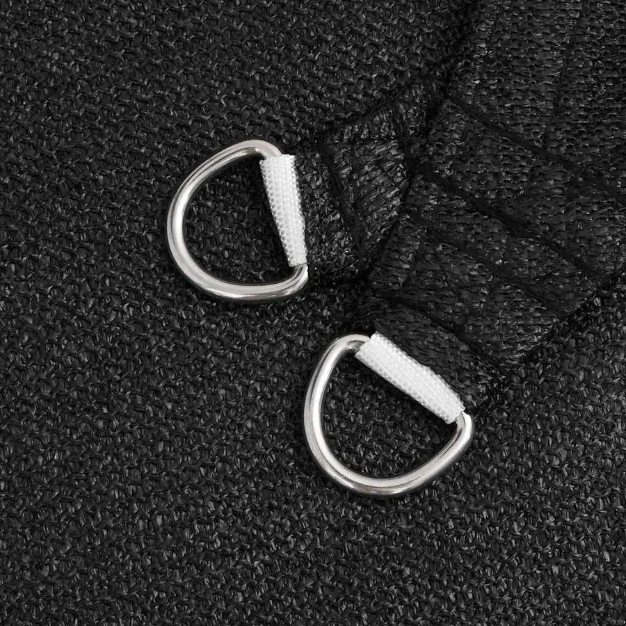Voile d'ombrage 160 g/m² Noir 3x4x5 m PEHD - 5