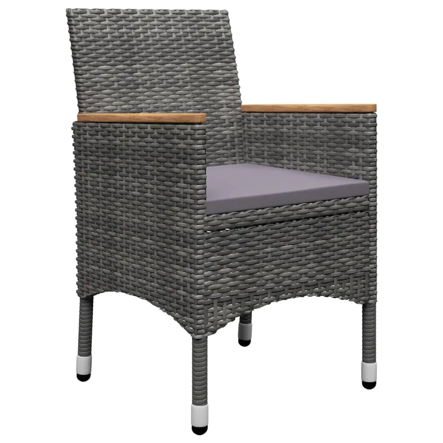 Ensemble à manger de jardin 3 pcs Gris - 3