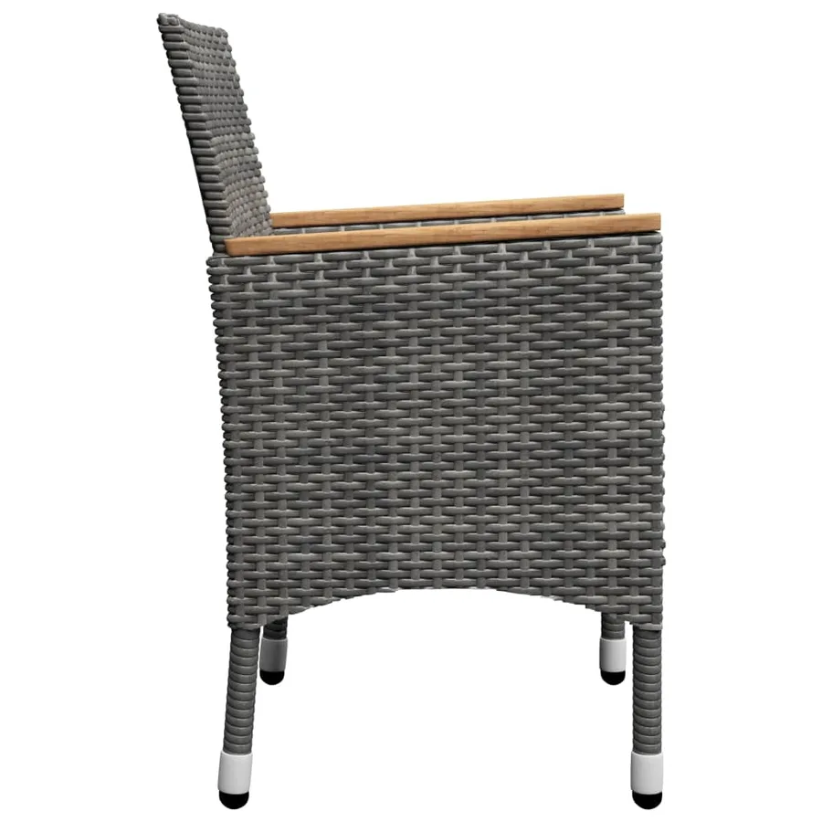 Ensemble à manger de jardin 3 pcs Gris - 6