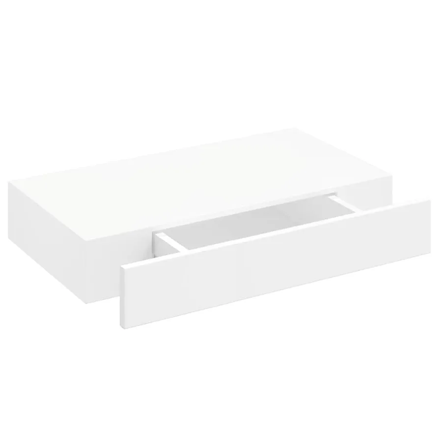 Étagères murales avec tiroirs 2 pcs Blanc 48 cm - 4