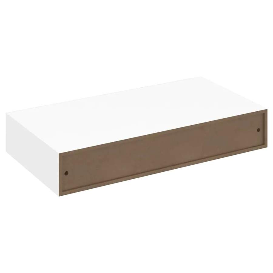 Étagères murales avec tiroirs 2 pcs Blanc 48 cm - 7