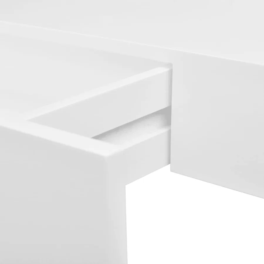 Étagères murales avec tiroirs 2 pcs Blanc 48 cm - 8