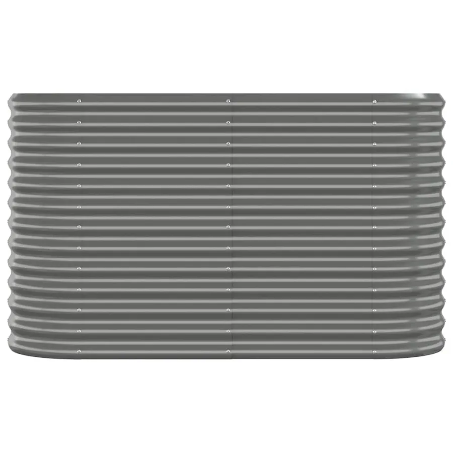 Lit surélevé de jardin Acier galvanisé 114x40x68 cm gris - 3