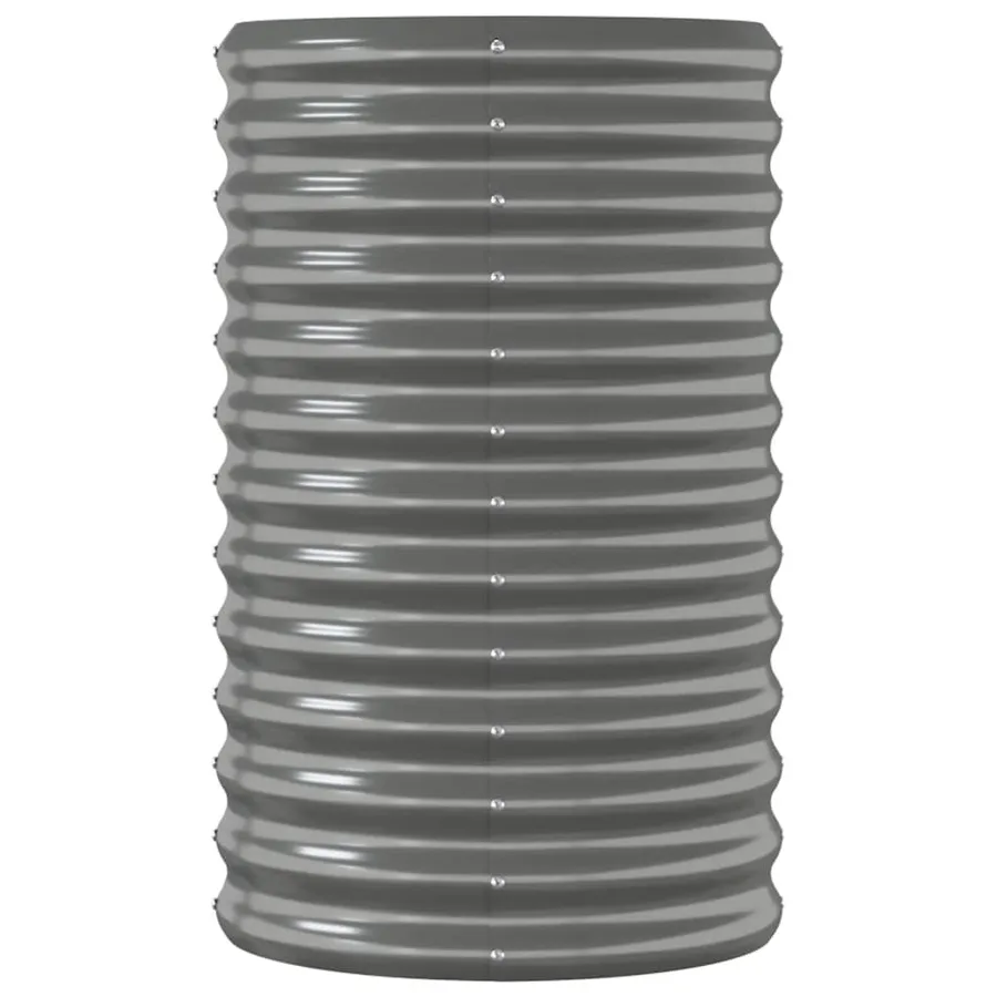 Lit surélevé de jardin Acier galvanisé 114x40x68 cm gris - 4