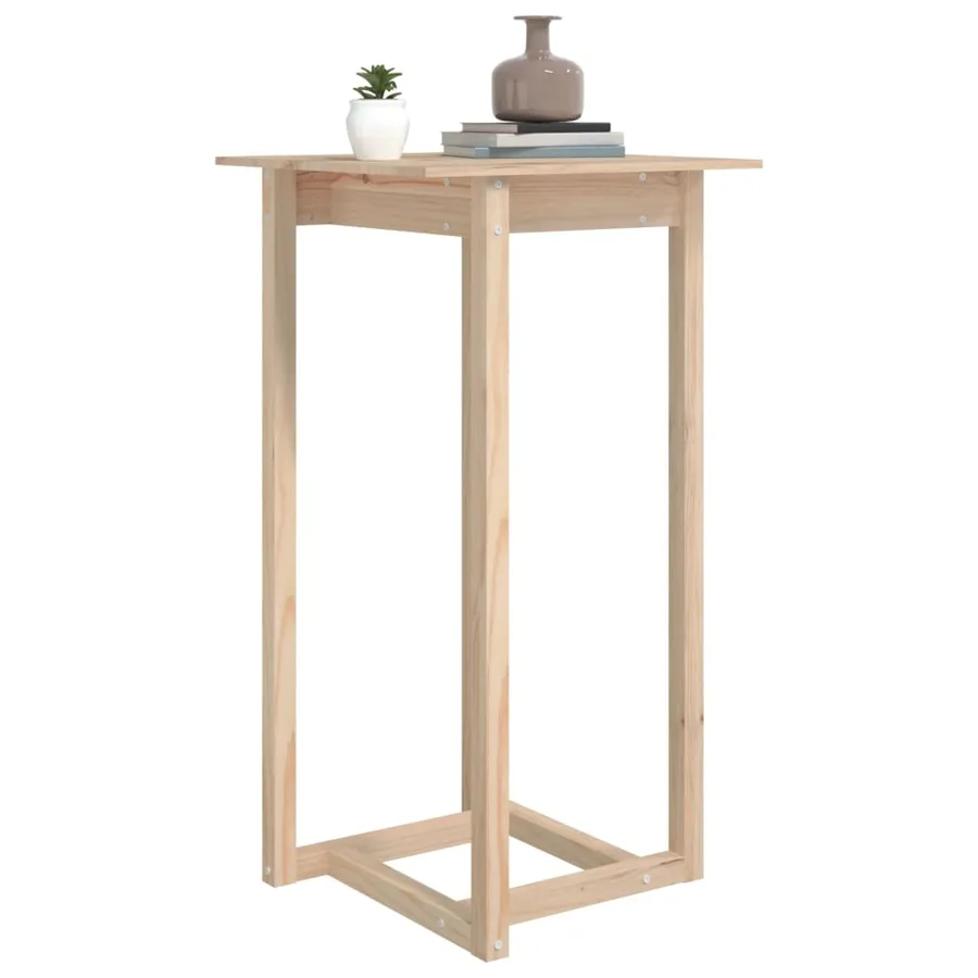 Table de bar 60x60x110 cm Bois massif de pin - 5