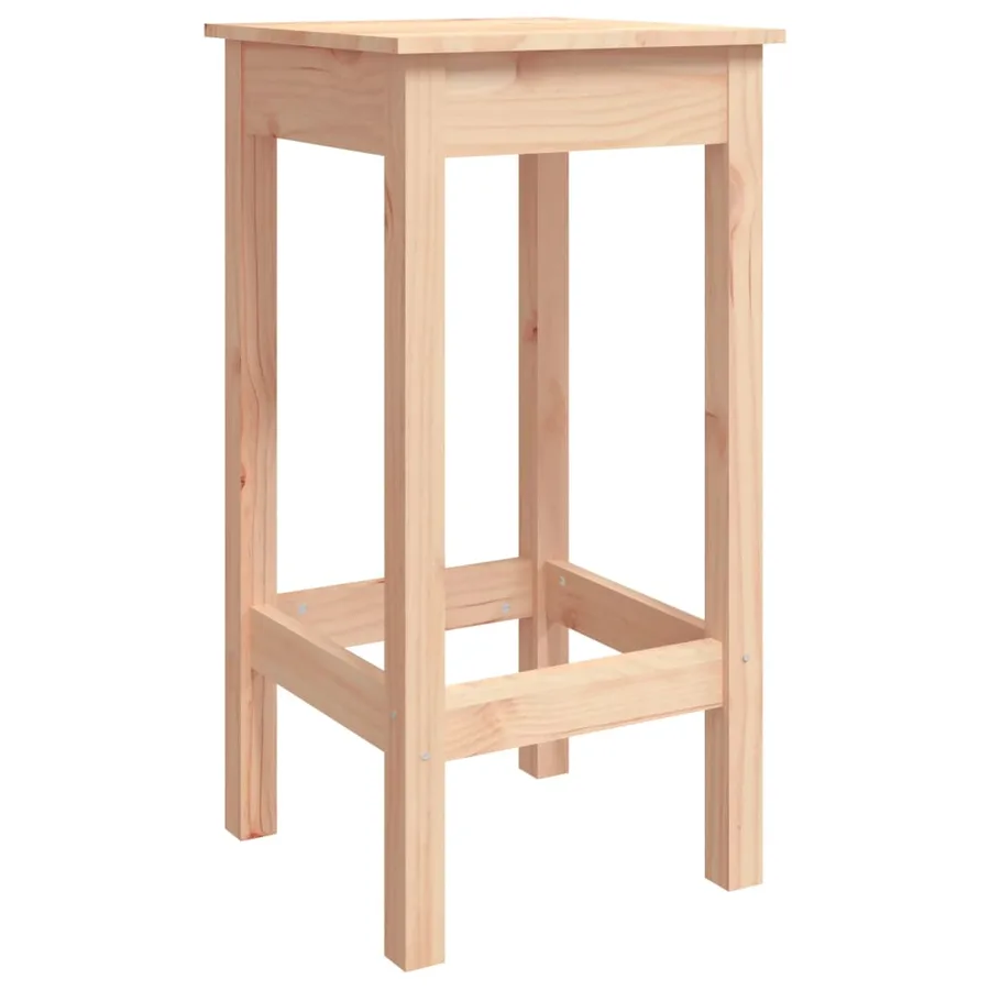 Chaises de bar lot de 2 40x40x78 cm bois de pin solide - 3