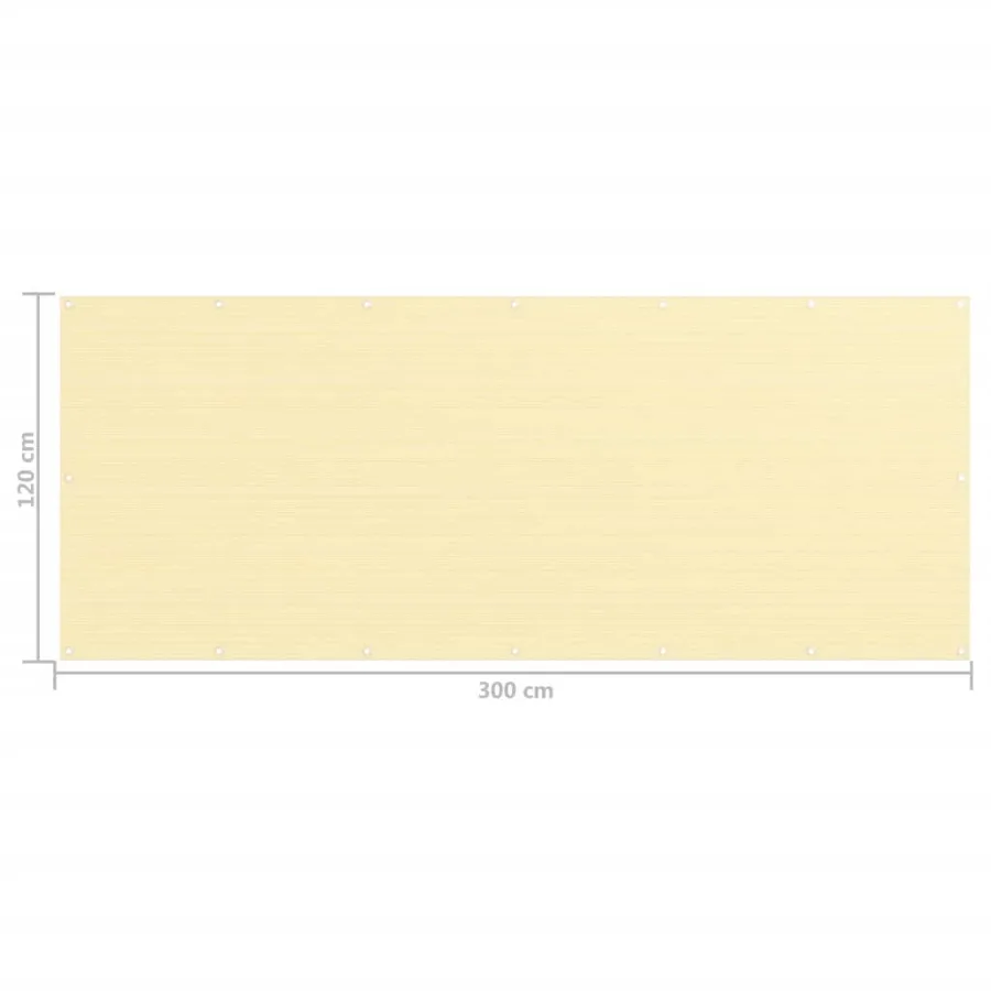 Écran de balcon Beige 120x300 cm PEHD - 5