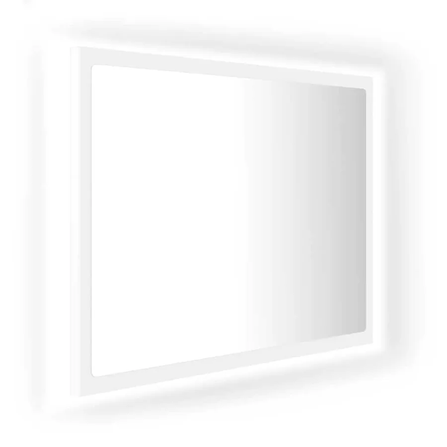 Miroir à LED de salle de bain Blanc 60x8,5x37 cm Acrylique - 2