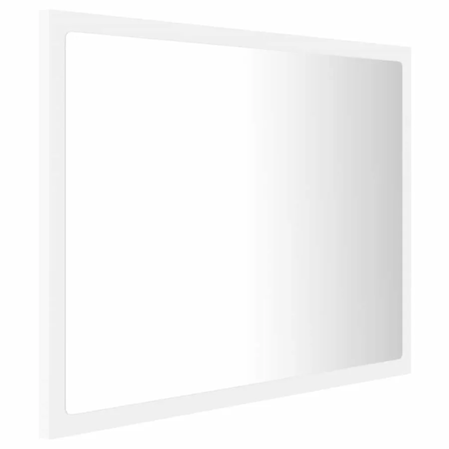 Miroir à LED de salle de bain Blanc 60x8,5x37 cm Acrylique - 4