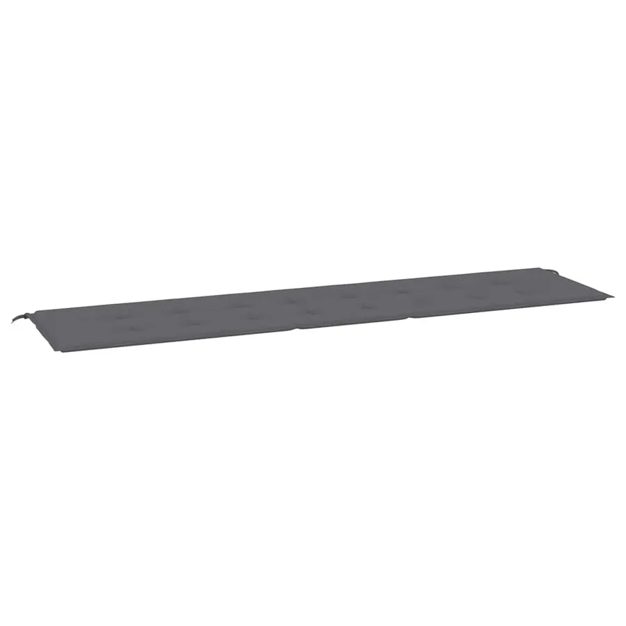 Coussin de banc de jardin anthracite 200x50x3 cm tissu oxford - 2