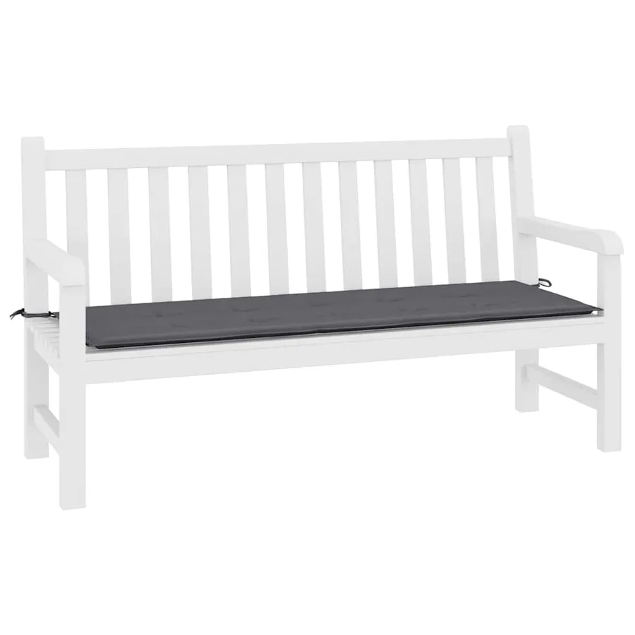Coussin de banc de jardin anthracite 200x50x3 cm tissu oxford - 3