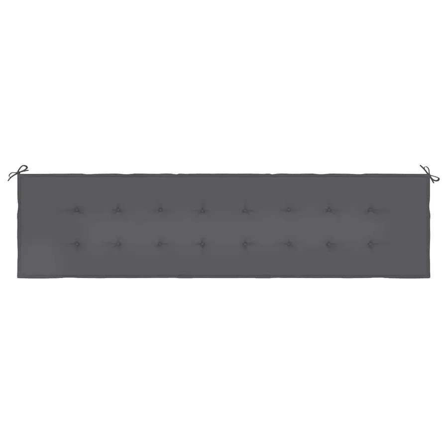 Coussin de banc de jardin anthracite 200x50x3 cm tissu oxford - 4
