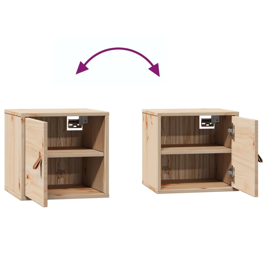 Armoire murale 31,5x30x30 cm Bois massif Pin - 9