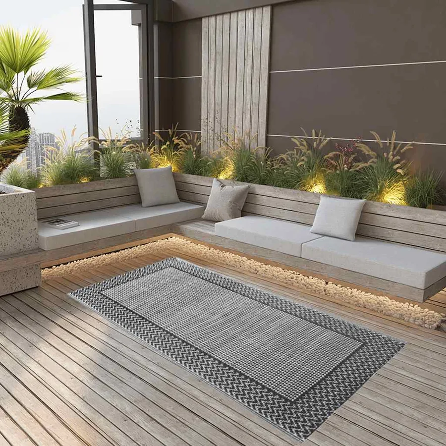 Tapis d'extérieur ARAKIL Gris 120x180 cm PP