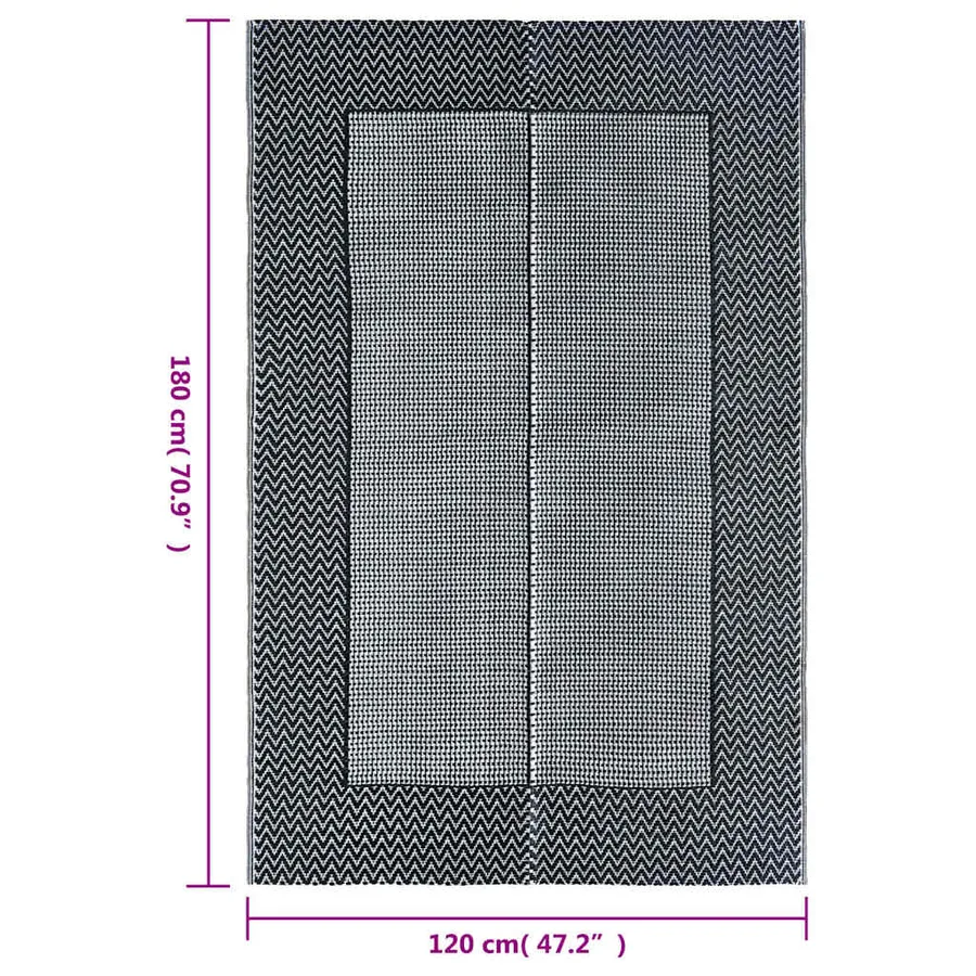 Tapis d'extérieur ARAKIL Gris 120x180 cm PP - 7