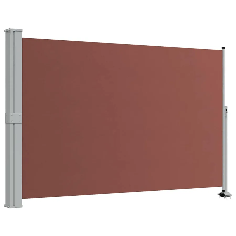 Auvent latéral rétractable de patio 160x300 cm Marron - 2