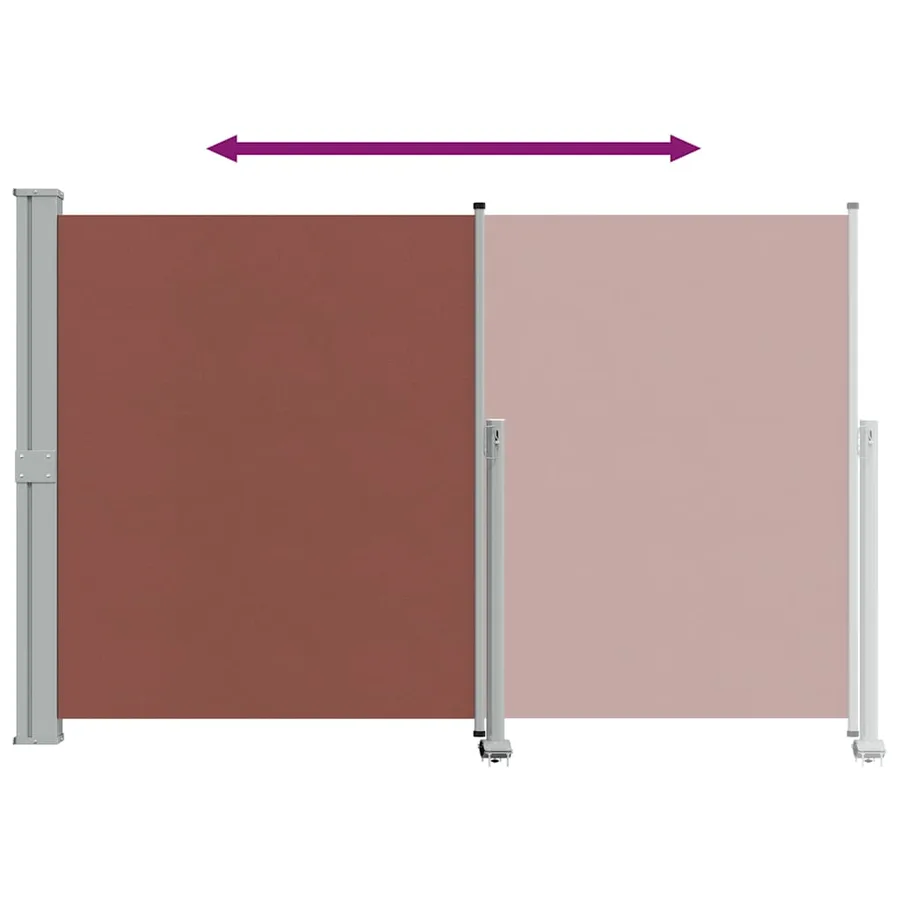 Auvent latéral rétractable de patio 160x300 cm Marron - 8