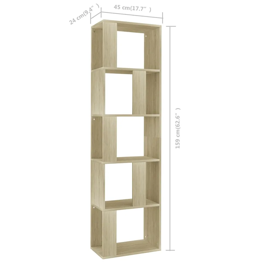 Bibliothèque/Séparateur de pièce Chêne sonoma Bois d’ingénierie - 7