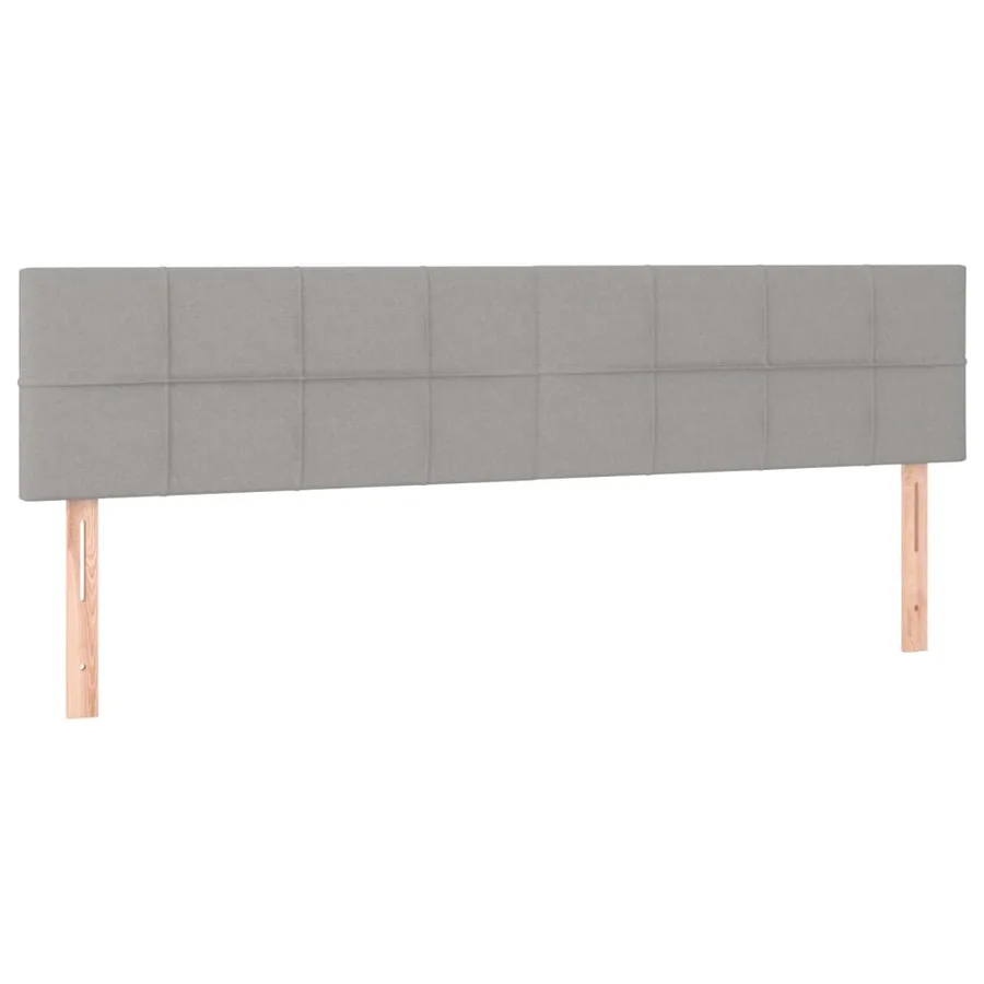 Sommier à lattes de lit avec matelas Gris clair 200x200cm Tissu - 6